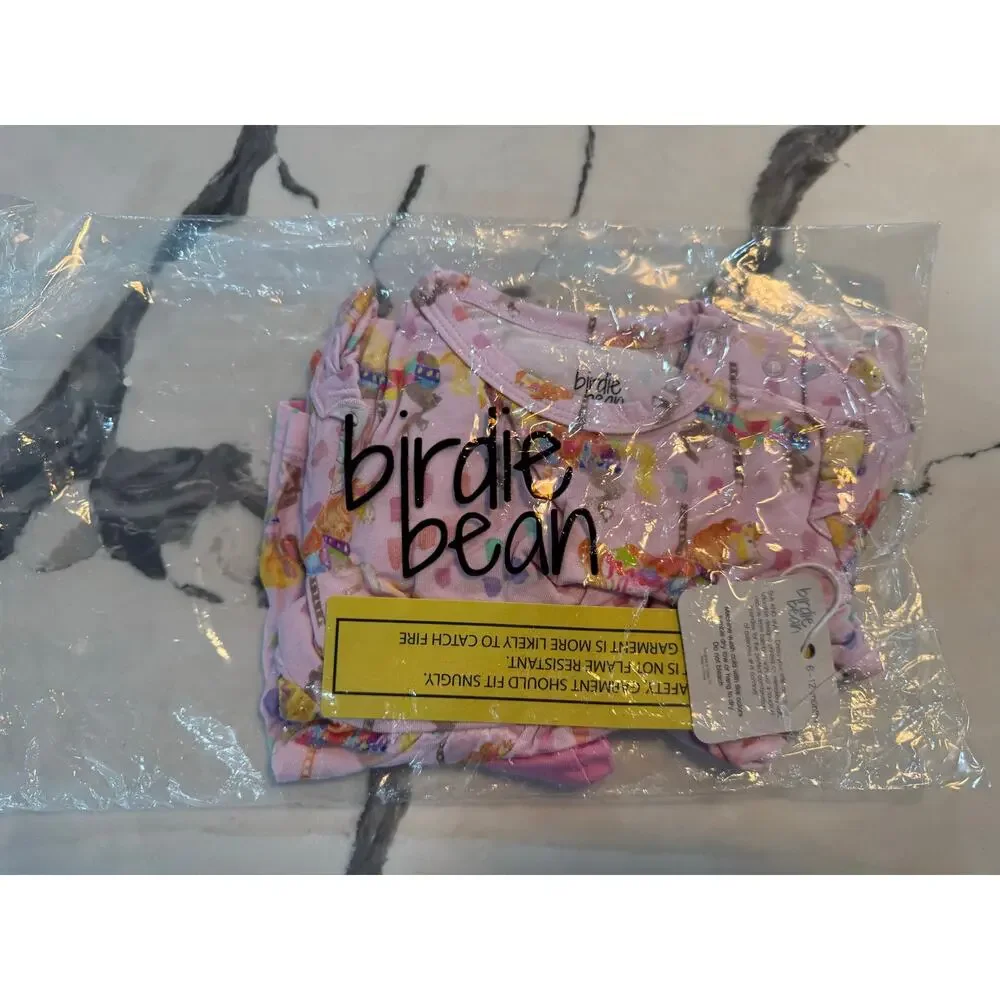BK Birdie Bean Bamboo Infant Baby Girls 2 Piece Harper Carousel 6-12 month NWT